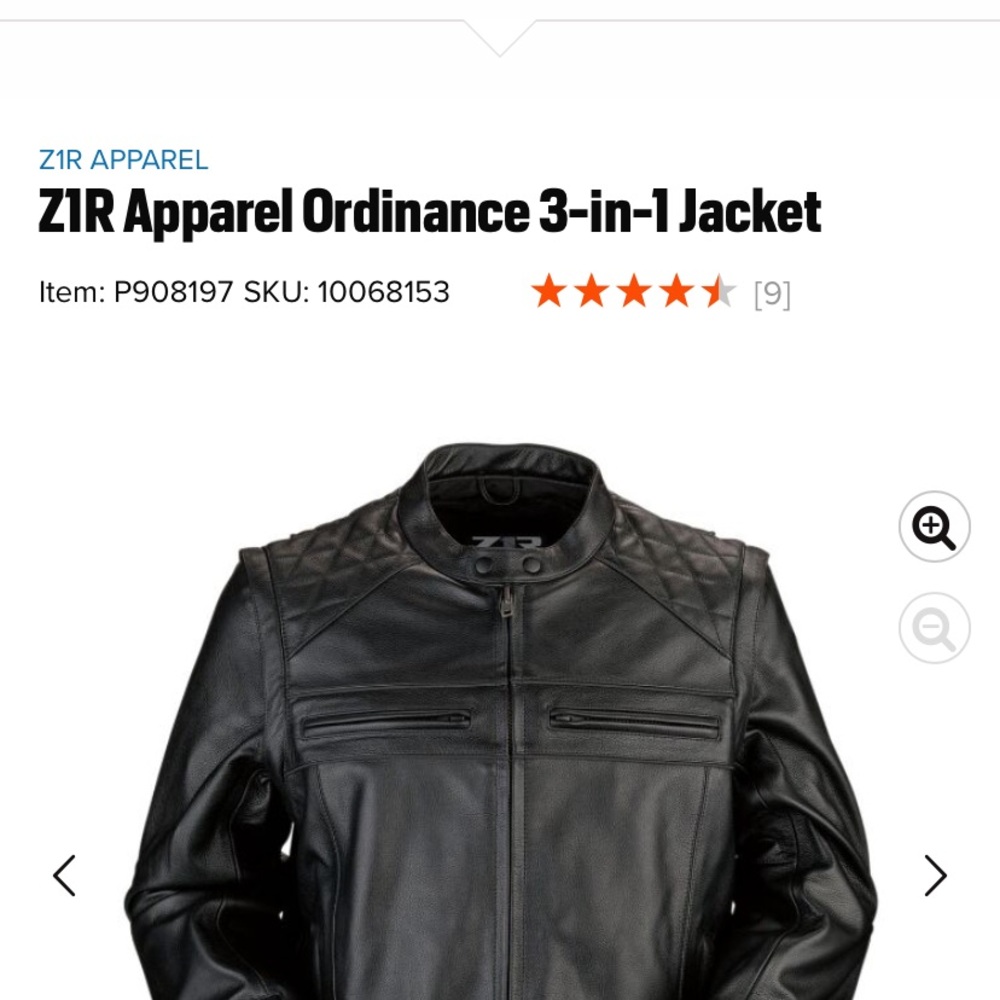Black Ordinance 3-in-1 motorcycle Jacket